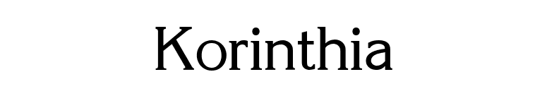 Korinthia font preview