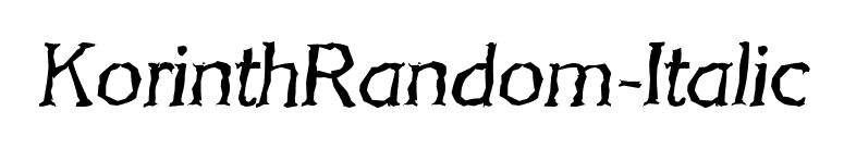 KorinthRandom-Italic font preview