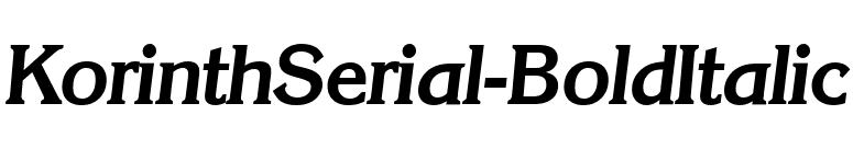 KorinthSerial-BoldItalic font preview