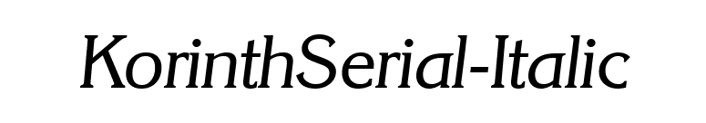 KorinthSerial-Italic font preview