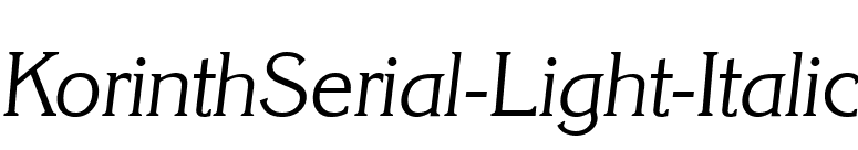 KorinthSerial-Light-Italic font preview
