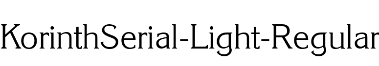 KorinthSerial-Light-Regular font preview