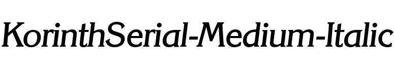 KorinthSerial-Medium-Italic font preview