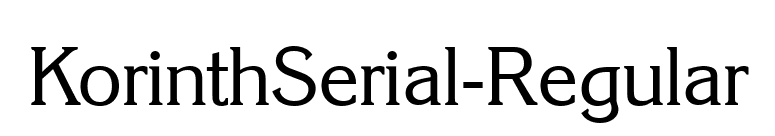 KorinthSerial-Regular font preview