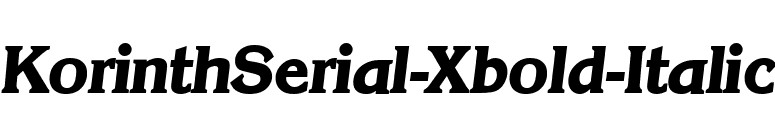 KorinthSerial-Xbold-Italic font preview
