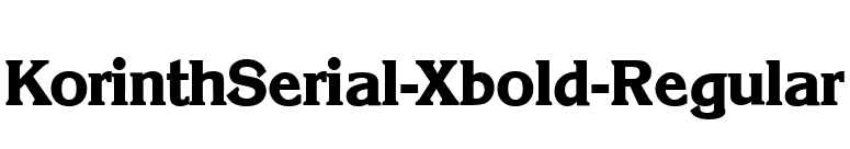 KorinthSerial-Xbold-Regular font preview