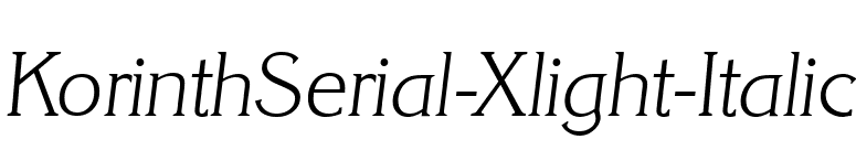 KorinthSerial-Xlight-Italic font preview