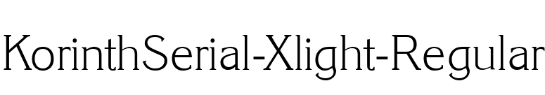 KorinthSerial-Xlight-Regular font preview