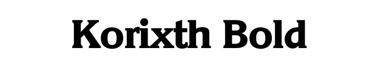 Korixth Bold font preview