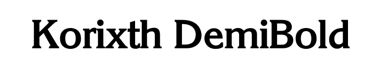 Korixth DemiBold font preview