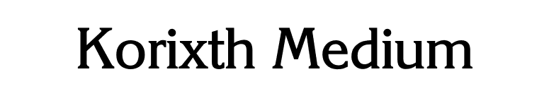 Korixth Medium font preview
