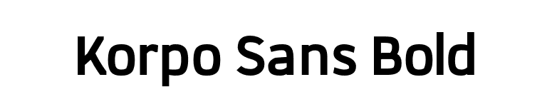 Korpo Sans Bold font preview