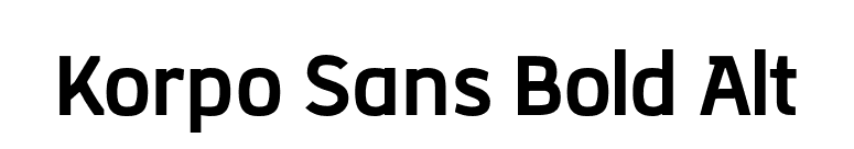 Korpo Sans Bold Alt font preview
