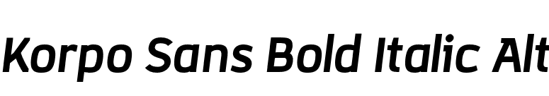 Korpo Sans Bold Italic Alt font preview