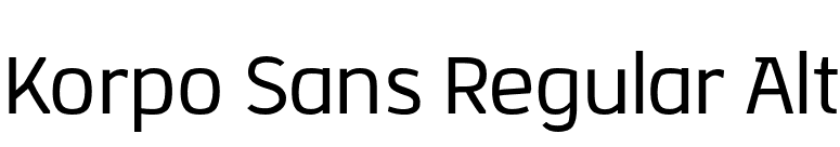 Korpo Sans Regular Alt font preview