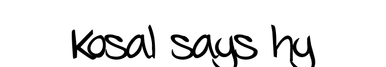 Kosal says hy font preview