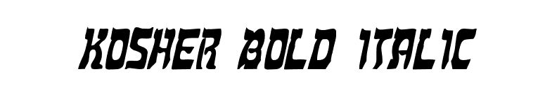 Kosher Bold Italic font preview
