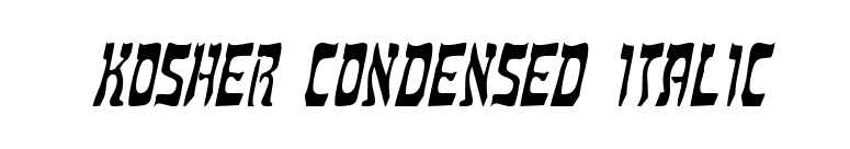 Kosher Condensed Italic font preview