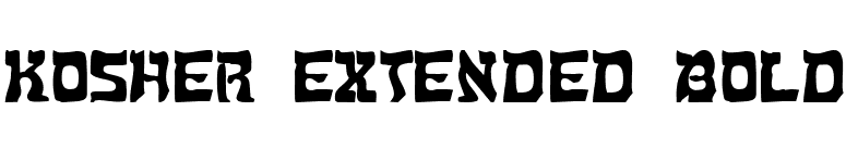 Kosher Extended Bold font preview