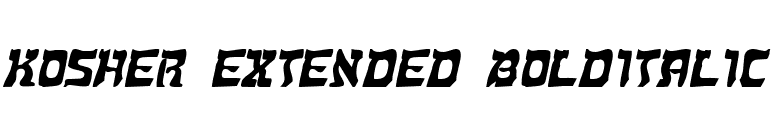 Kosher Extended BoldItalic font preview