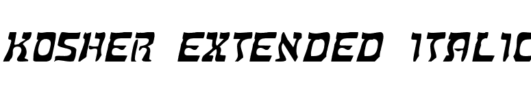 Kosher Extended Italic font preview