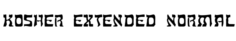 Kosher Extended Normal font preview