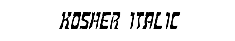 Kosher Italic font preview