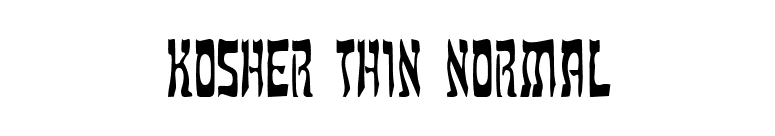 Kosher Thin Normal font preview