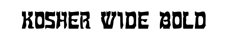 Kosher Wide Bold font preview
