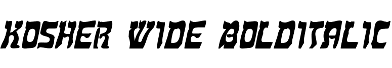 Kosher Wide BoldItalic font preview
