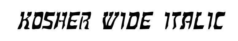 Kosher Wide Italic font preview