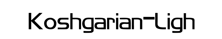 Koshgarian-Ligh font preview