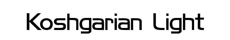 Koshgarian Light font preview