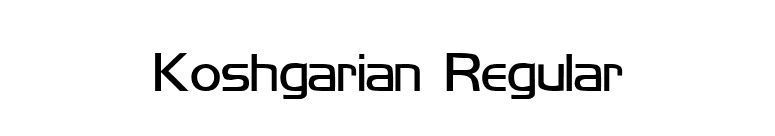 Koshgarian Regular font preview