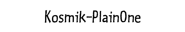 Kosmik-PlainOne font preview