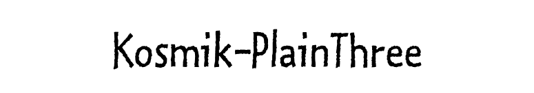 Kosmik-PlainThree font preview