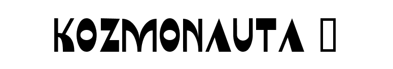 Kozmonauta 2 font preview