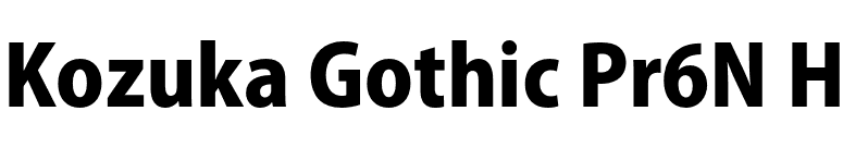 Kozuka Gothic Pr6N H font preview