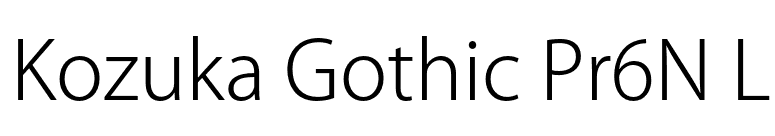 Kozuka Gothic Pr6N L font preview