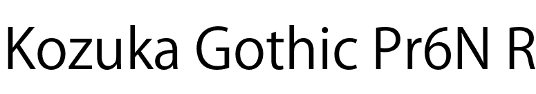 Kozuka Gothic Pr6N R font preview