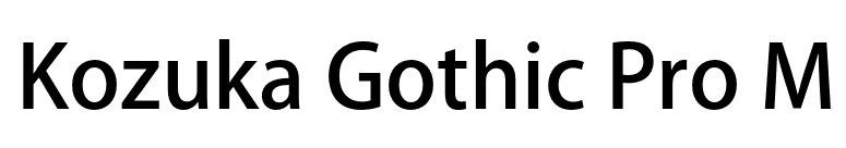 Kozuka Gothic Pro M font preview