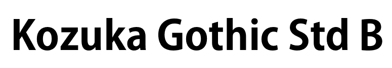 Kozuka Gothic Std B font preview
