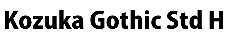 Kozuka Gothic Std H font preview