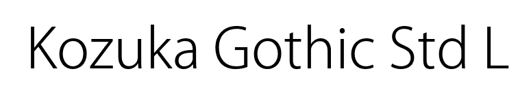 Kozuka Gothic Std L font preview