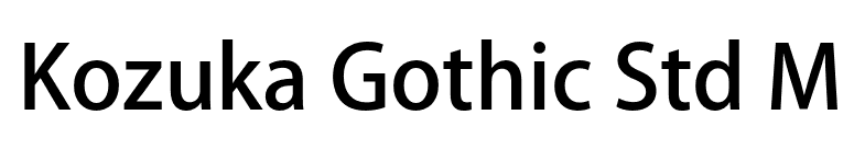 Kozuka Gothic Std M font preview