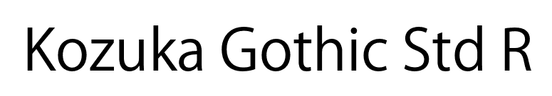 Kozuka Gothic Std R font preview