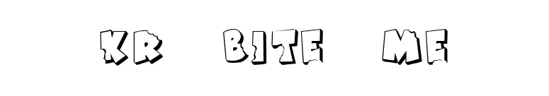 KR Bite Me font preview