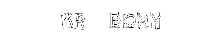 KR Boxy font preview