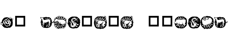 KR Chinese Zodiac font preview