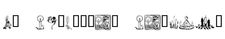KR Christmas Candles font preview